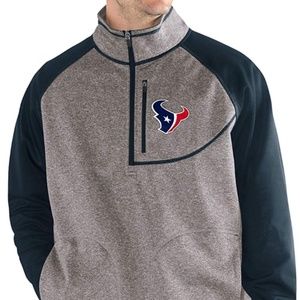 NFL Houston Texans Mountain Trail 1/4 Zip Pullover Fleece Jacket X-Large, Gray,